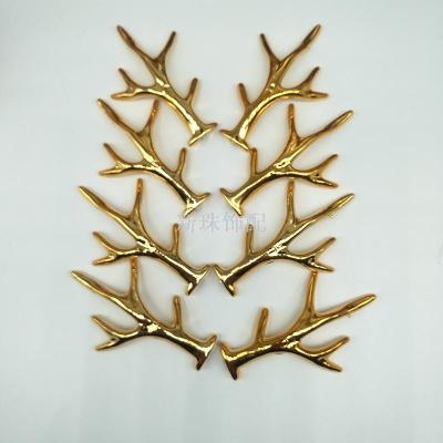 Manufacturers direct marketing special simulation of gold and silver antlers Christmas decoration collar bionic antler