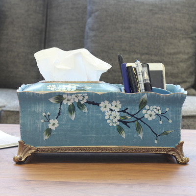 Chinese style originality is contracted embroider line snow willow paper towel box practical household decorates place