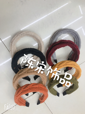 Wool Headband Dongdaemun New Headband Korean Hair Hoop Simple Elegant Headband Hot-Selling Headband