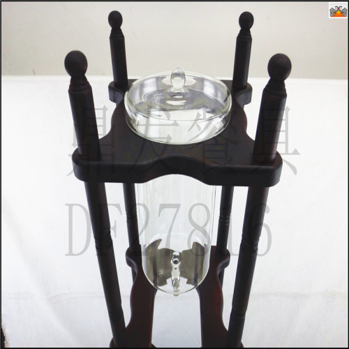 Df27816 Dingfa Stainless Steel Kitchen Hotel Supplies Tableware Wood Ice Drops 25-Person Coffee Utensils