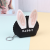 Creative pu rabbit ears keychain zero wallet mini girl purse cute cartoon COINS earphone collection