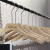 Solid wood paint-free clothing store hangers household hangers can be customized logo