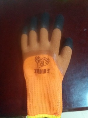 Manufacturers direct winter warm hair circle foam tone gloves to keep warm double wear resistant working gloves