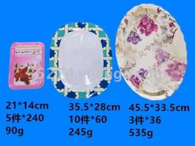 Melamine tableware Melamine plate meinai dish applique plate a large number of spot stock low price processing
