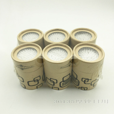 Top grade cotton swab environmental-friendly kraft paper tube wooden swab large cotton head moisture-proof cup