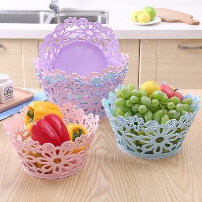 8815 plastic PP fruit basket waterproof storage basket fruit storage basket wholesale large carved fruit tray