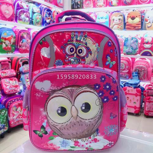 factory direct schoolbag backpack cartoon bag backpack 3d bag children bag student bag gift bag trolley bag