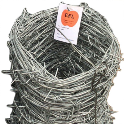1.5cm-3cm wire diameter of high quality barbed wire galvanized barbed wire plastic coated barbed wire