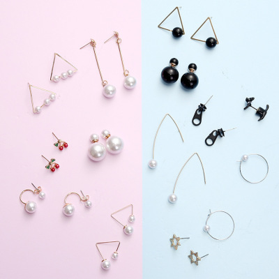 Web celebrity earrings wholesale fashion simple earrings ins romantic su pearl earrings female accessories source factory