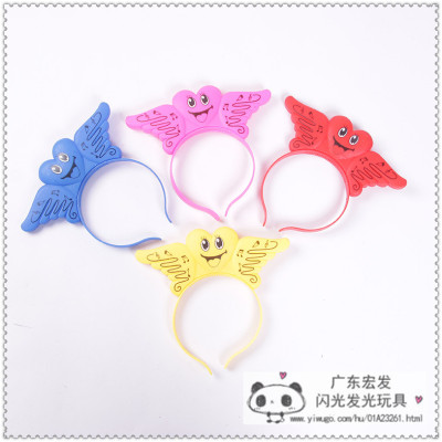 Angel of love hair band with lamp hair card concert Christmas headband small toys for children