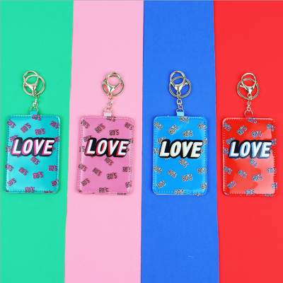 Love letter student meal card special mini fashion card bag bus card bag key ring pendant