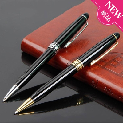 New creative black signature pen business ball pen all metal rotating neutral pen advertising pen custom LOGO