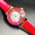 The new shiny color crystal face personality shiny leather ladies watch