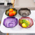 Transparent fruit tray living room tea table plastic candy tray office snack fruit floor stand