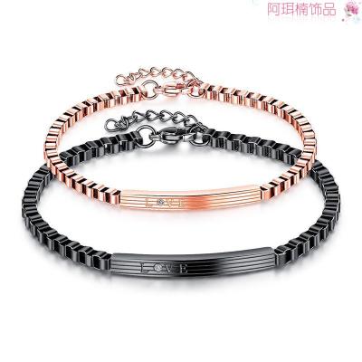 Arnan jewelry boutique stainless steel bracelet fashion titanium steel bracelet lovers popular in Europe,American sales