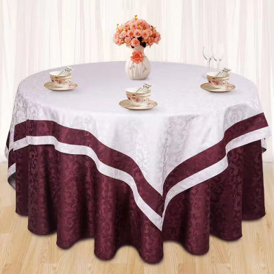 Round White Polyester Cotton Banquet Wedding Linen Hotel Table Cloth Tablecloth For Hotels