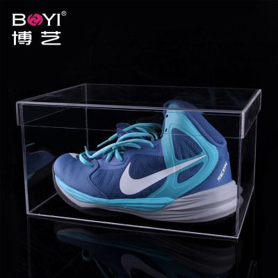 Customized acrylic shoes box box manufacturer