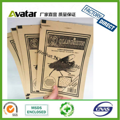 QIANGSHUN Fly Flies Trap Catcher Factory price Sticky Fly paper, Fly Glue Board