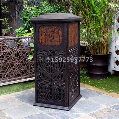 Cast Aluminum Trash Can Environmental Protection Trash Can Street Community Trash Can
