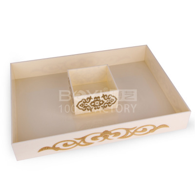 Customized processing acrylic cake tray pastry bread dessert display box