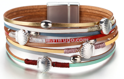 Magnetic bracelet PU velvet bracelet Bohemian bracelet European and American style master hand ring