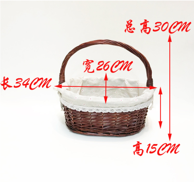 Wicker Basket Gift Basket Picnic Basket Fruit Basket Gift Packaging Basket Rattan Basket Bamboo Basket
