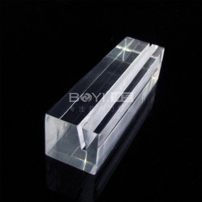 Customized transparent thick plate slotted acrylic desk card base price tag high-end price tag name card price tag bracket