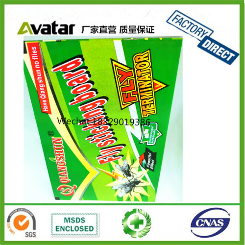 qiangshun colored kraft paper stiy fly flypaper strong fly stiy pte fly board fly stiers wholesale customized