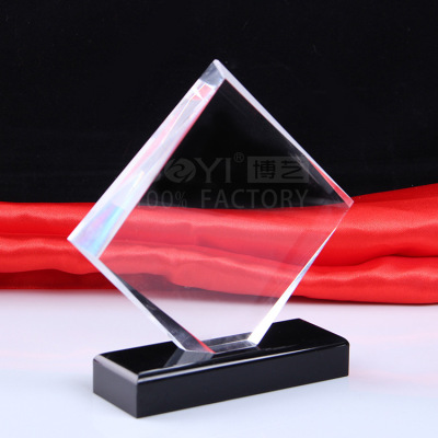 Acrylic cup diamond shape blank cup Acrylic medal transparent customized logo can be printed factory direct sales