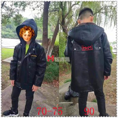 Jacket boy leather jacket zhongtong new 2019 PU jacket for children