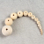 Natural round ball manual wood beads environmental protection Natural color wood beads lead-free wood beads