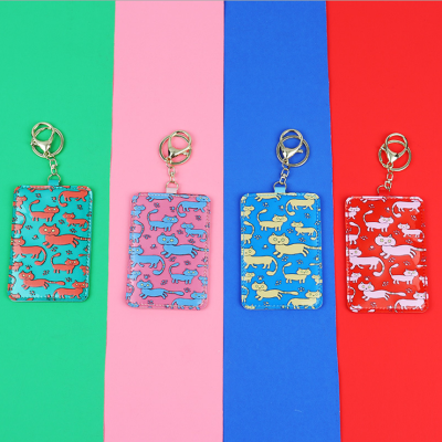 Mirror cute cartoon cat card bag key chain pendant cartoon Korean multi-card card bag advertising promotion