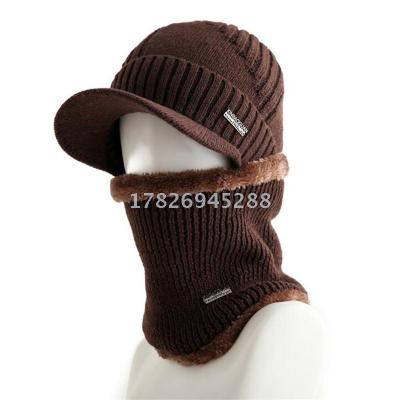Factory direct selling hat male winter wool cap thickened wool knitted pullover hat aliexpress