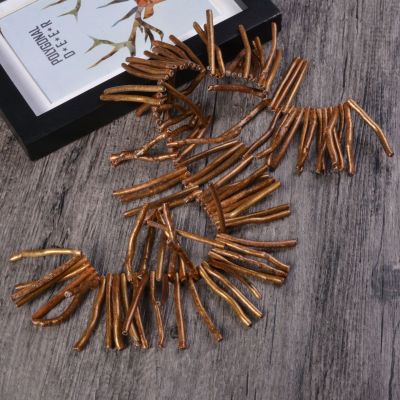 Deep Sea Gold Coral round Beads a String of Beads DIY Semi-Finished Products Wholesale Gold Silk Willow Necklace Accessories Factory Direct Sales