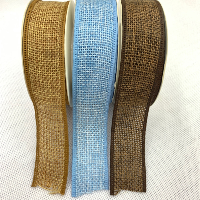 Braid belt with linen gift wrapping material with auxiliary material belt with ribbon