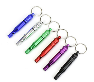 Outdoor aluminum alloy multi-function whistle seal cabin emergency whistle emergency survival whistle Outdoor supplies