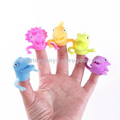 3d dinosaur finger toy mini compact portable soft glue creative toy silicone finger doll little monster