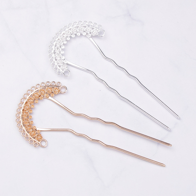 Hairpin Fork DIY Alloy Hairpin Hairpin Hair Comb Antique Material Handmade Ornament