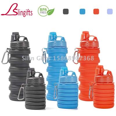 Slingifts Creative silicone folding water bottle food grade folding outdoor water mug coffee mug portable gift