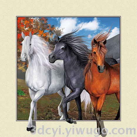 The manufacturer directly sells 3D hd 5D 3D paintings of horses, unicorns, animals, running horses and customized 3D 