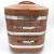 Stainless steel lunch box with wood grain three - layer lock Japanese multi - layer combination lunch box