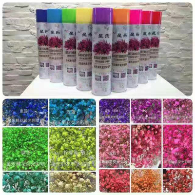 Large 600ml bottle of flowers fluorescent spray flowers full of star spray agent color spray colorant