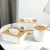 Bamboo tissue box creative simple living room household napkin box remote control to receive a box roll paper box