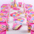 Cross-border Children's Birthday Holiday Animation Cartoon Pattern Party 16 Princess parties set paper Cups Paper plates