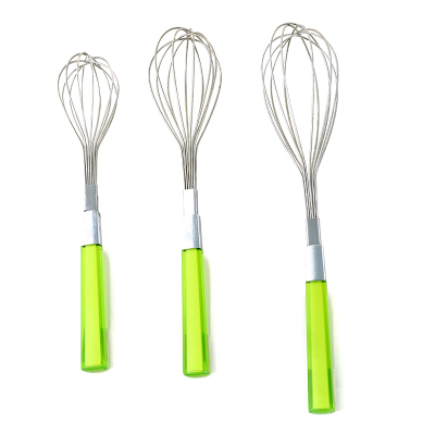 Square Color Handle Egg Beater Baking Supplies Large, Medium and Small Size Egg Beater