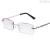 Anti-blue light presbyopic glasses rimless cut edge presbyopic glasses