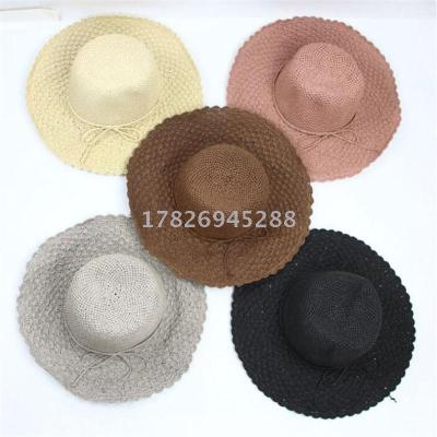 New laffey straw hat ladies flower pattern arena shape ladies sun hat aliexpress wholesale