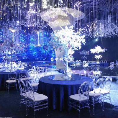 Anhui bengbu banquet center acrylic bamboo festival chair hotel theme wedding transparent crystal round back chair