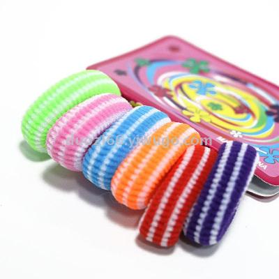 Manufacturer direct sale large size hair band color stripe no perfect high spring candy color towel loop head rope strong rubber band Manufacturer direct sale large size hair band color stripe no perfect high spring candy color towel loop head rope strong rubber band