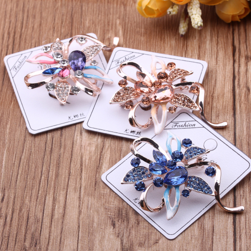 10 Yuan Store Supply Painting Oil Flower Brooch Female Corsage Accessories Coat Decorative Pin Creative All-Match Simple